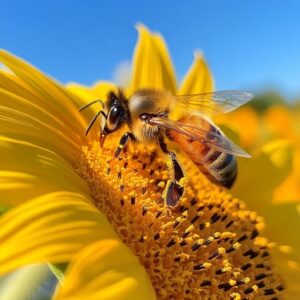 bee-on-sunflower-stockcake